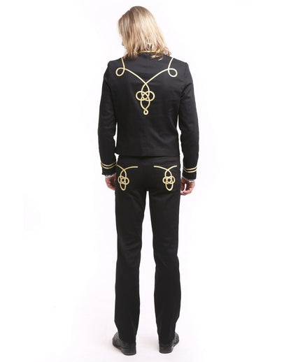 Gothic Parade Jacke Schwarz Gold