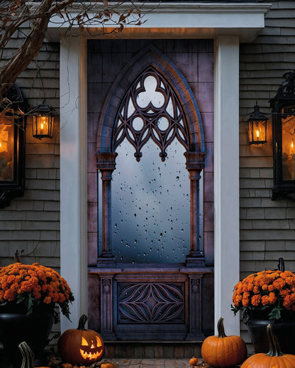 Gothic Schloss Fenster als Tür & Wanddeko 78x200cm