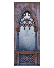 Gothic Schloss Fenster als Tür & Wanddeko 78x200cm
