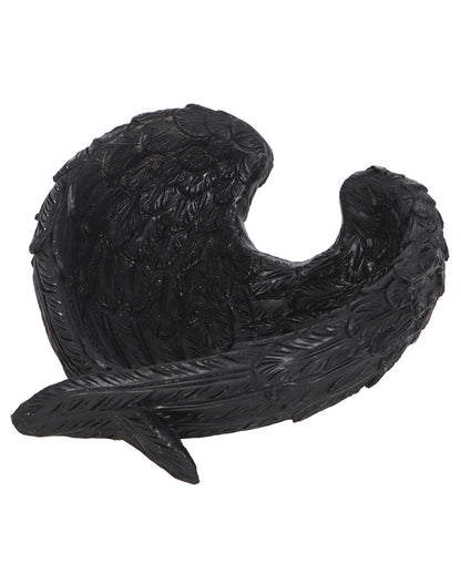 Gothic Schmuckteller mit Rabenfedern 11cm Ø