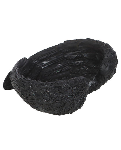Gothic Schmuckteller mit Rabenfedern 11cm Ø