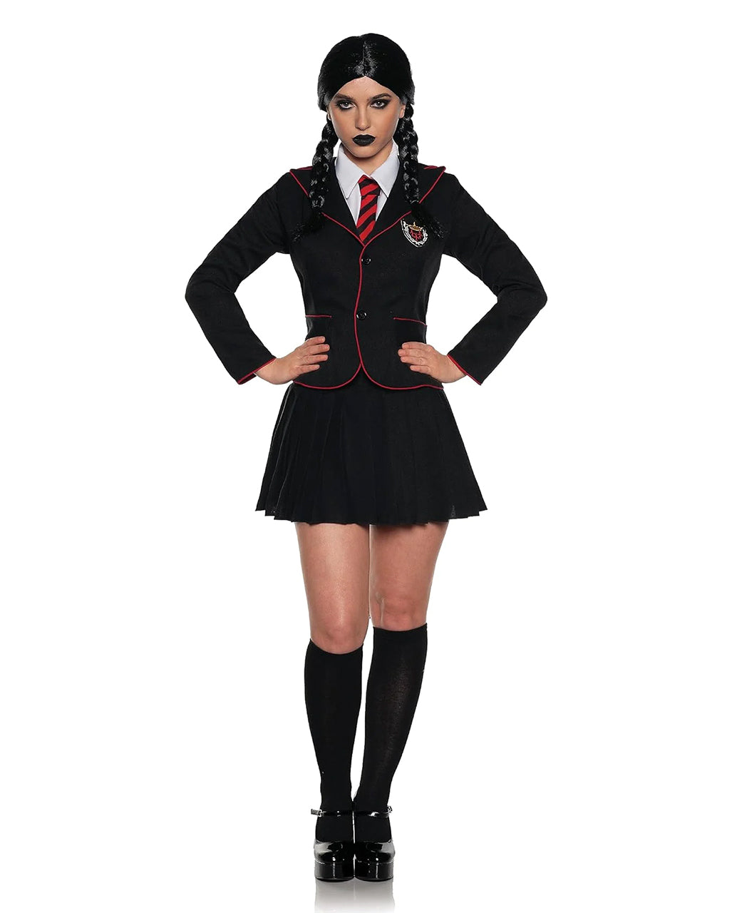 Schulmädchen im Gothic Style Kostüm