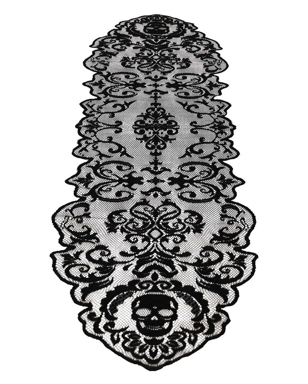 Gothic Skull With Lace Table Runner 180cm