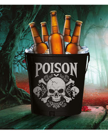 Gothic Skull "Poison" Metal Container