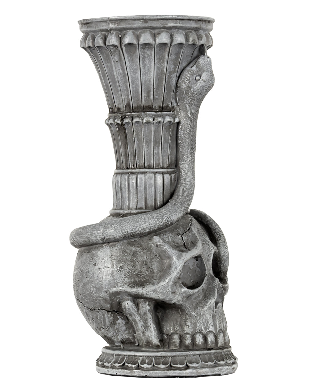 Gothic Totenkopf & Schlange Kerzenhalter 25cm