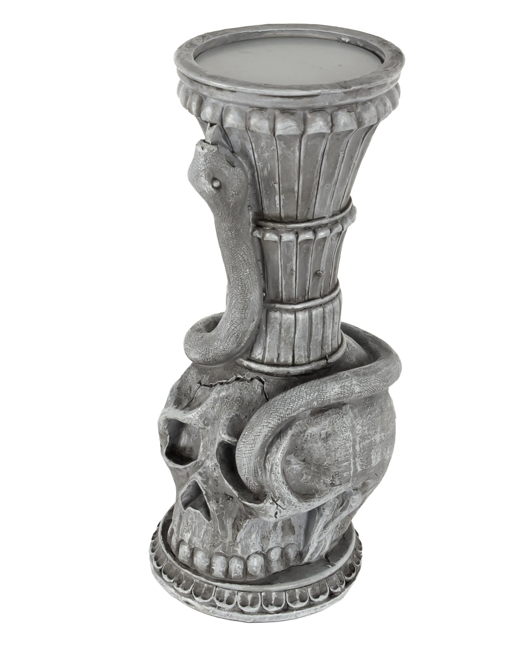 Gothic Totenkopf & Schlange Kerzenhalter 25cm
