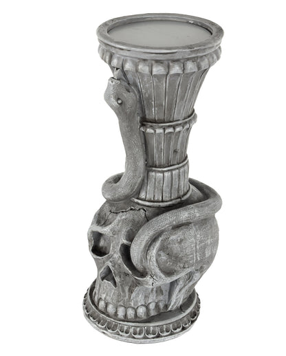 Gothic Totenkopf & Schlange Kerzenhalter 25cm