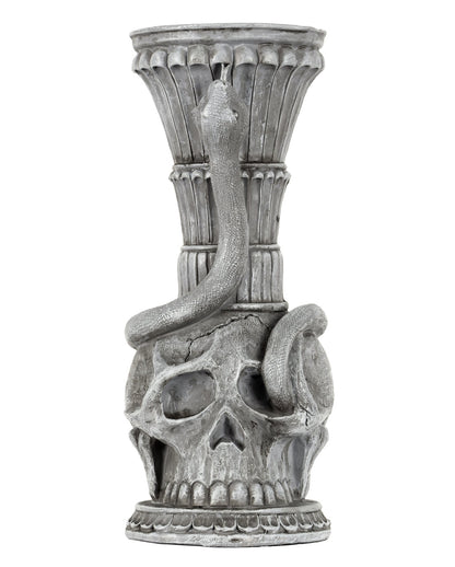 Gothic Totenkopf & Schlange Kerzenhalter 25cm
