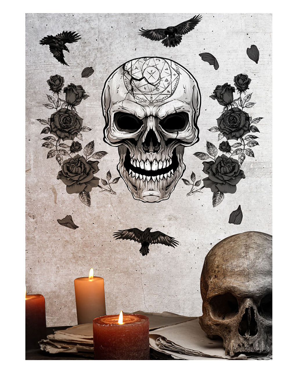 Gothic Skull Wanddekoration