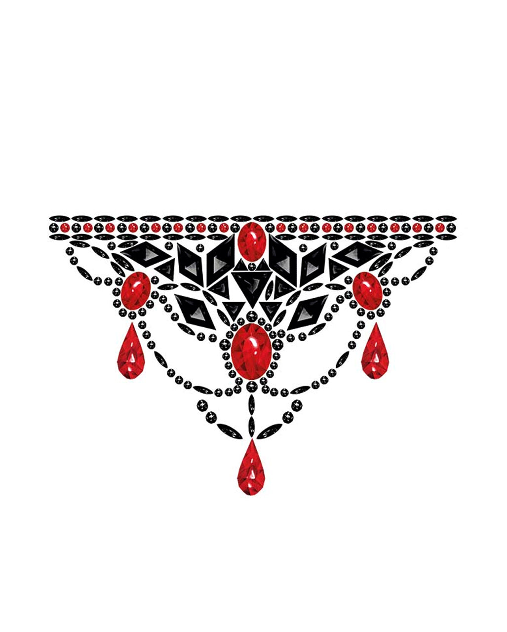 Collar Glitter Vampiro Gótico Autoadhesivo