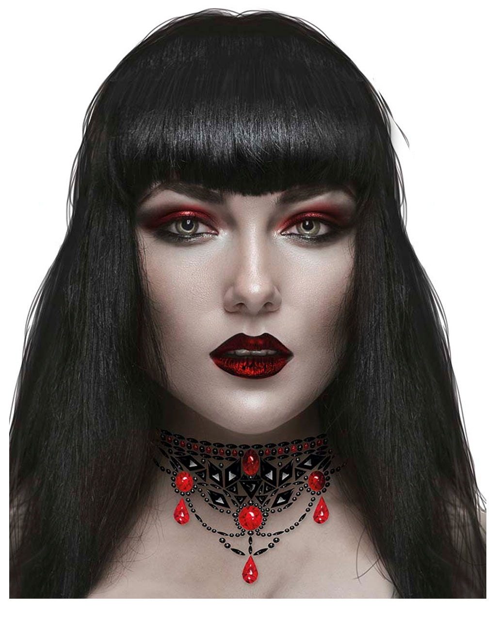 Collar Glitter Vampiro Gótico Autoadhesivo