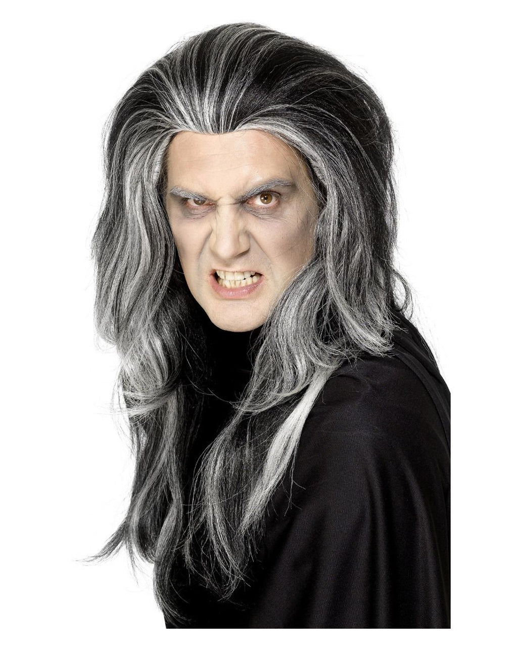 Dracula Herrenperücke mit grauen Strähnen