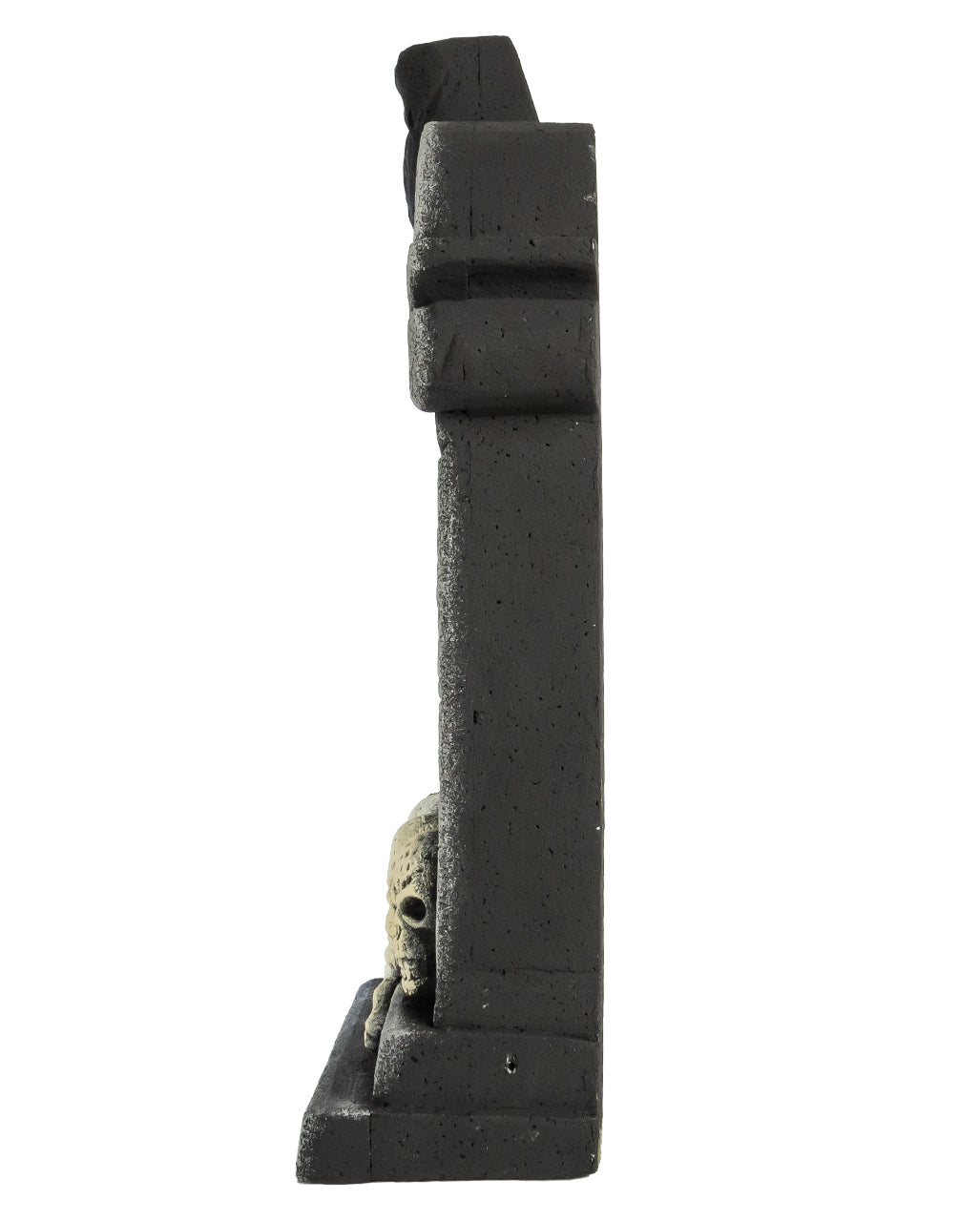 Grabstein mit Rabe & Totenköpfen 47cm