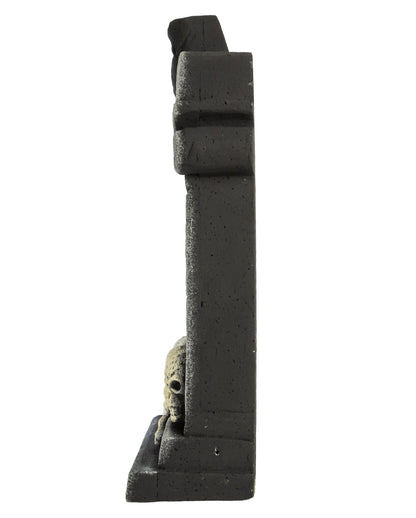 Grabstein mit Rabe & Totenköpfen 47cm