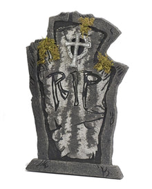 Grabstein Todesruhe mit Moos 54 cm