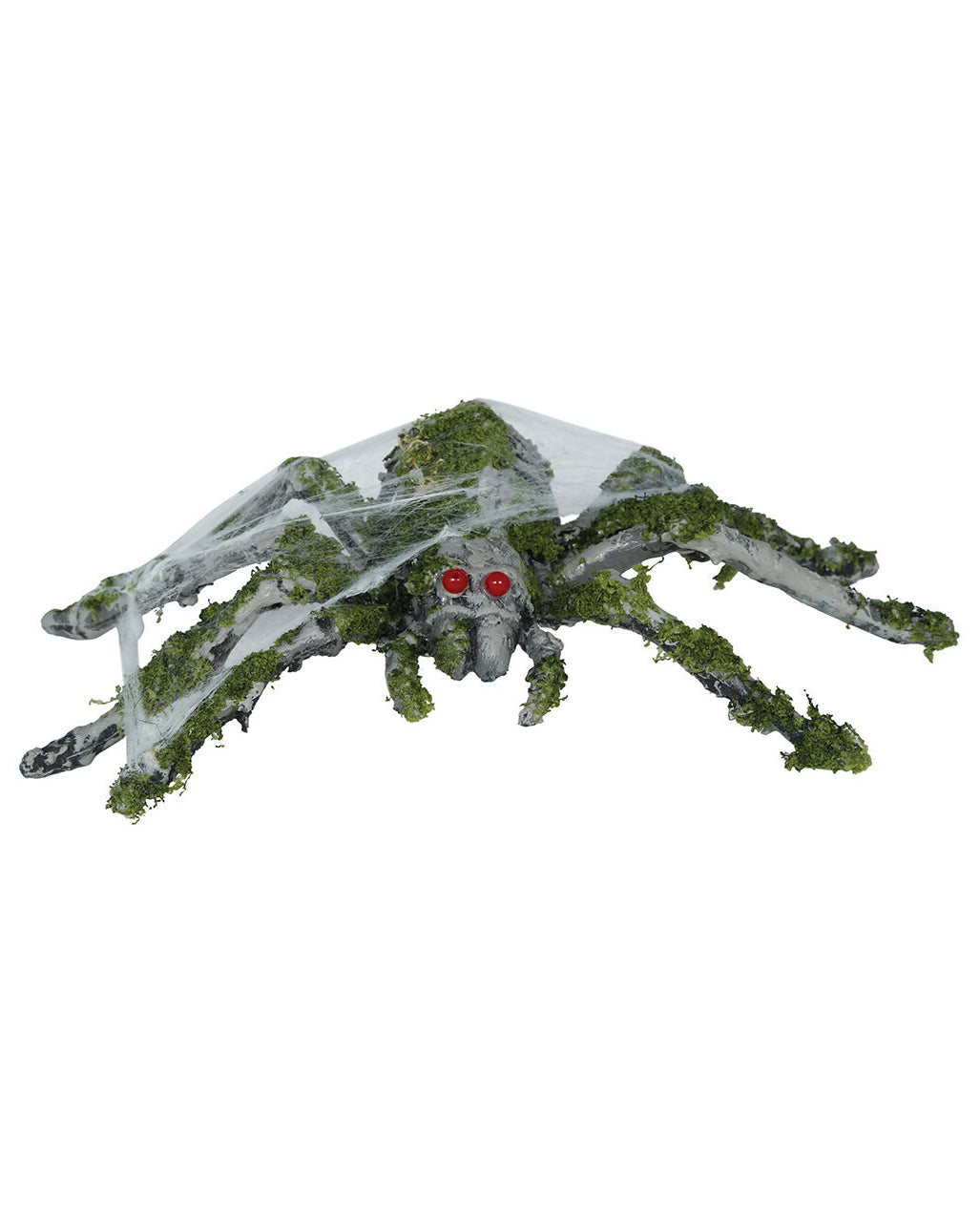 Araignée Grise En Pourriture Avec De La Mousse, 22 Cm
