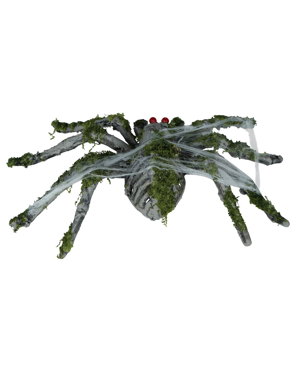 Araignée Grise En Pourriture Avec De La Mousse, 22 Cm