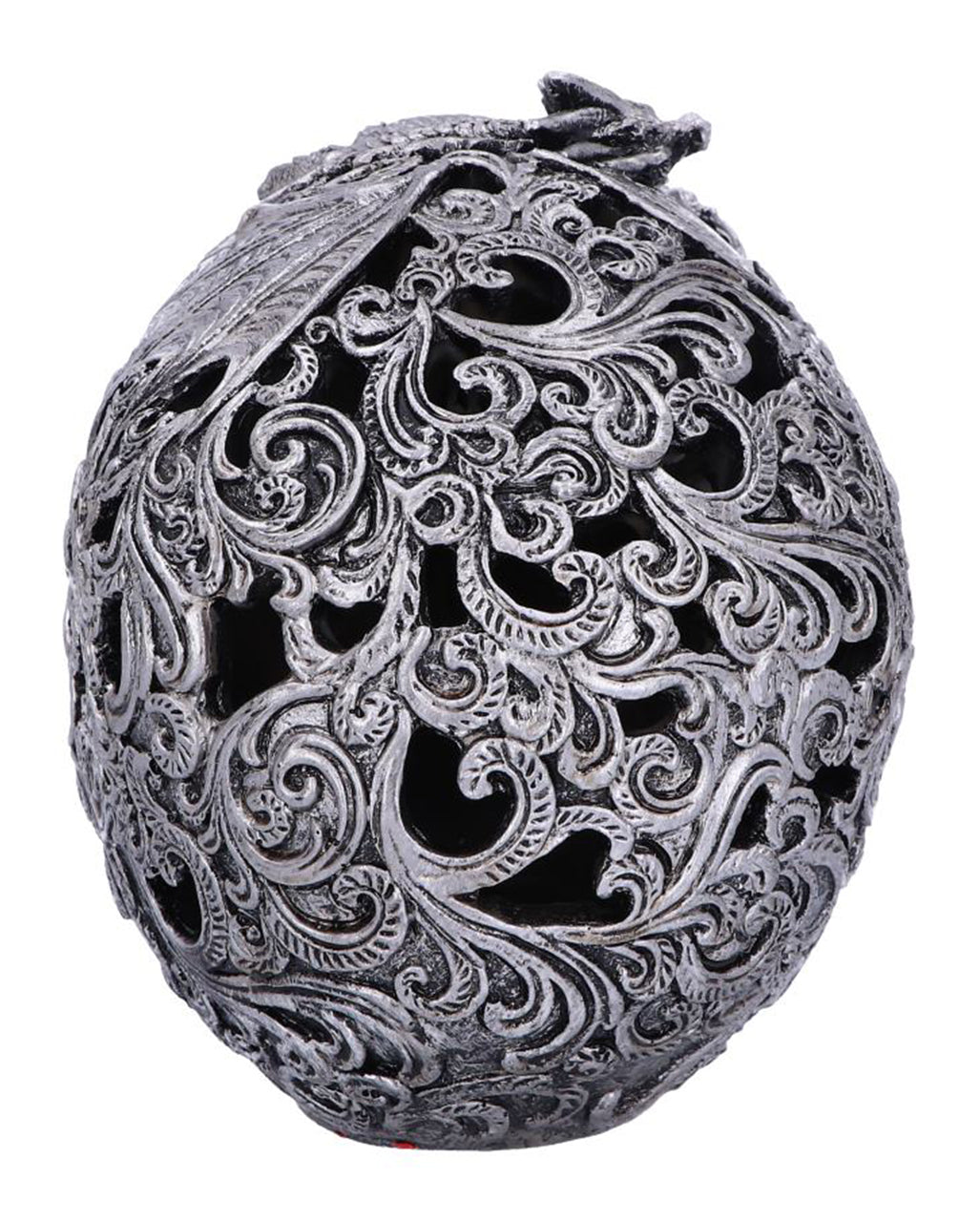 Gravierter Drakos Totenschädel mit Drachenmotiv 19,5cm