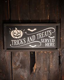 Murale Di Halloween "Tricks And Treats Served Here" 41 Cm
