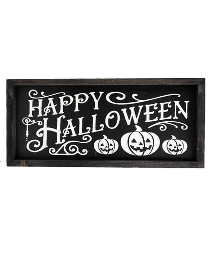 Cuadro De Pared Grabado "Feliz Halloween" 41cm