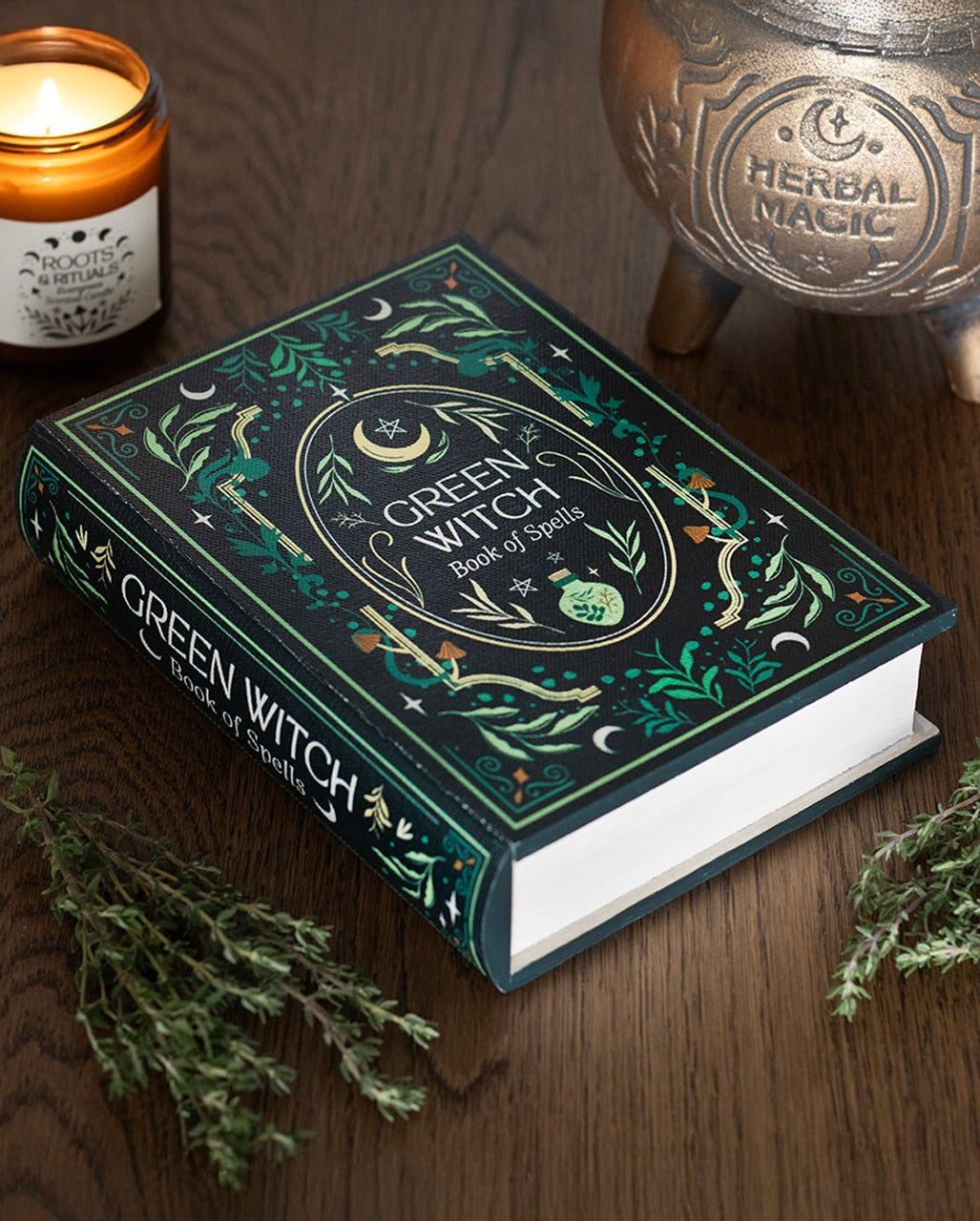 Green Witch Buch Aufbewahrungsbox 21cm