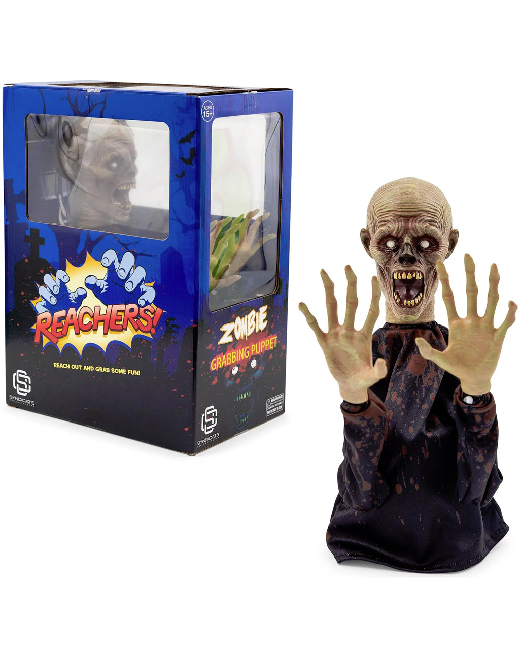 Horror Reachers Handpuppe Zombie greifend 33cm