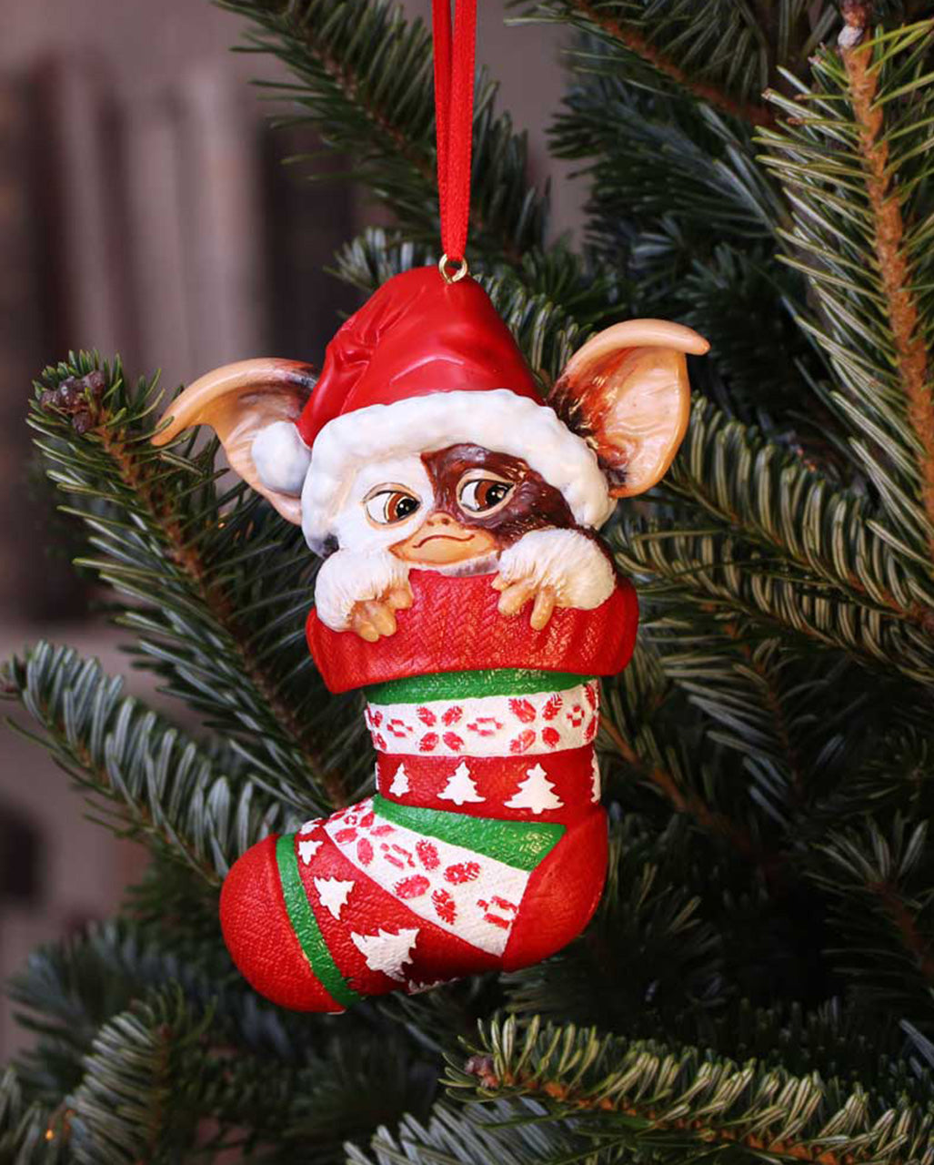 Gremlins Gizmo in Weihnachtsstrumpf Christbaumkugel