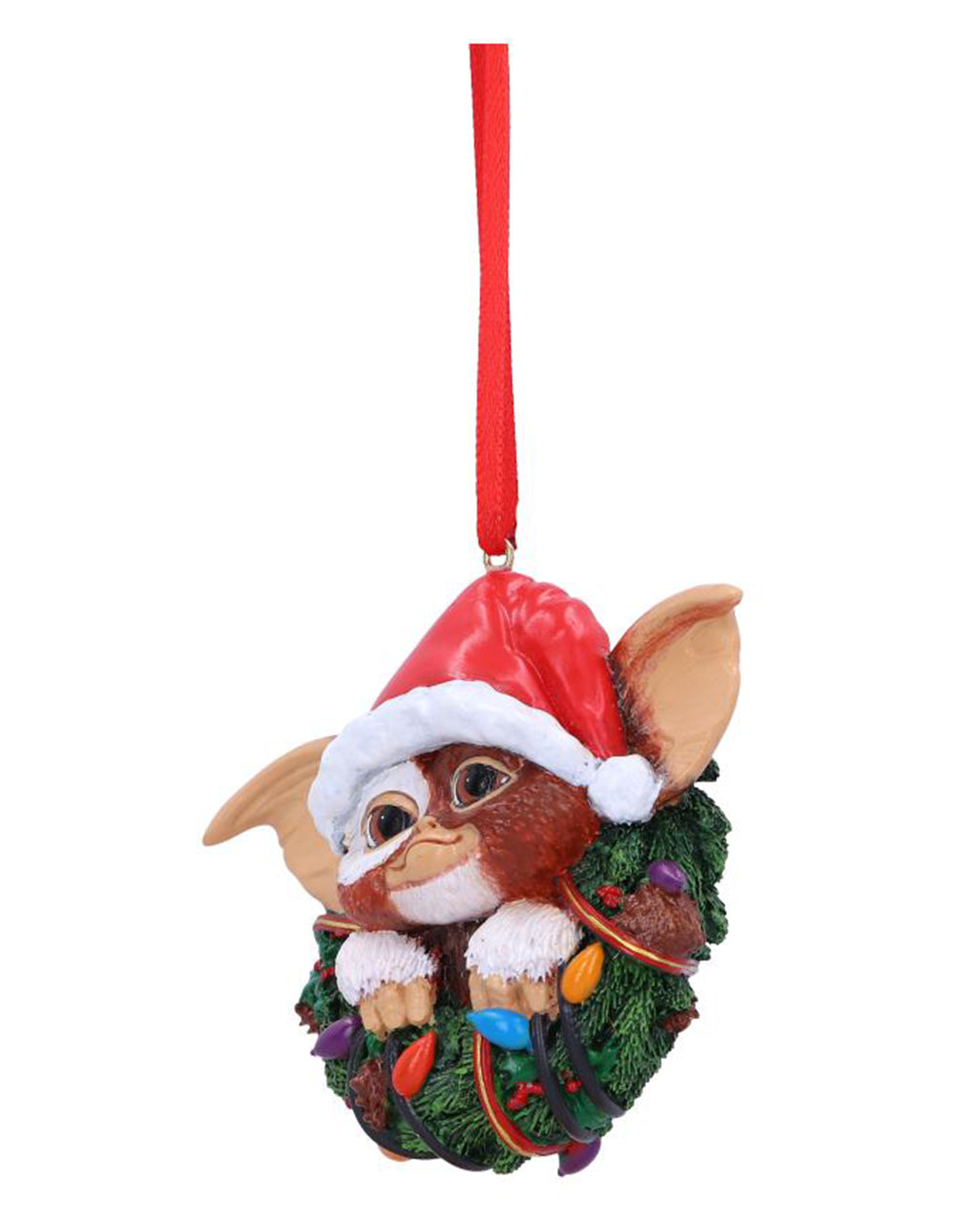 Gremlins Gizmo mit Kranz als Christbaumkugel 10cm