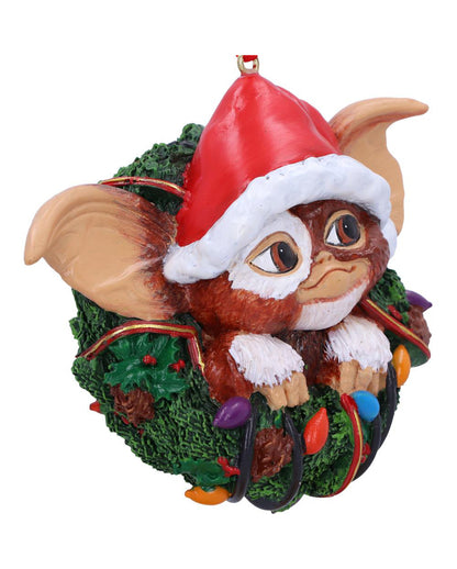 Gremlins Gizmo mit Kranz als Christbaumkugel 10cm