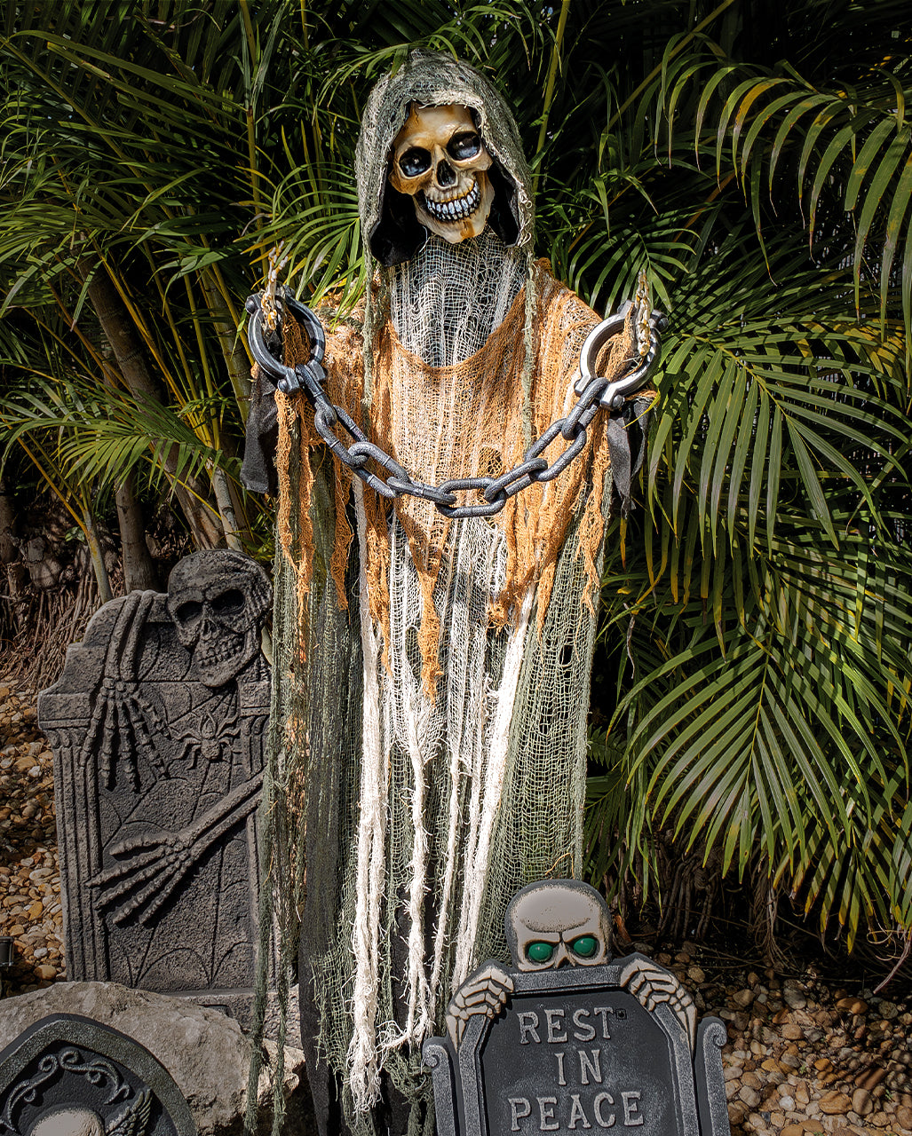 Grim Reaper Stand Figure With Movement, Light & Sound 170cm
