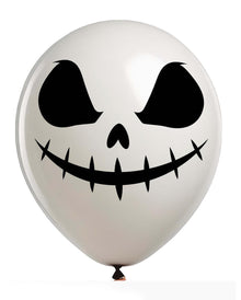 Grinsende Totenkopf Comic Ballons 10er-Set