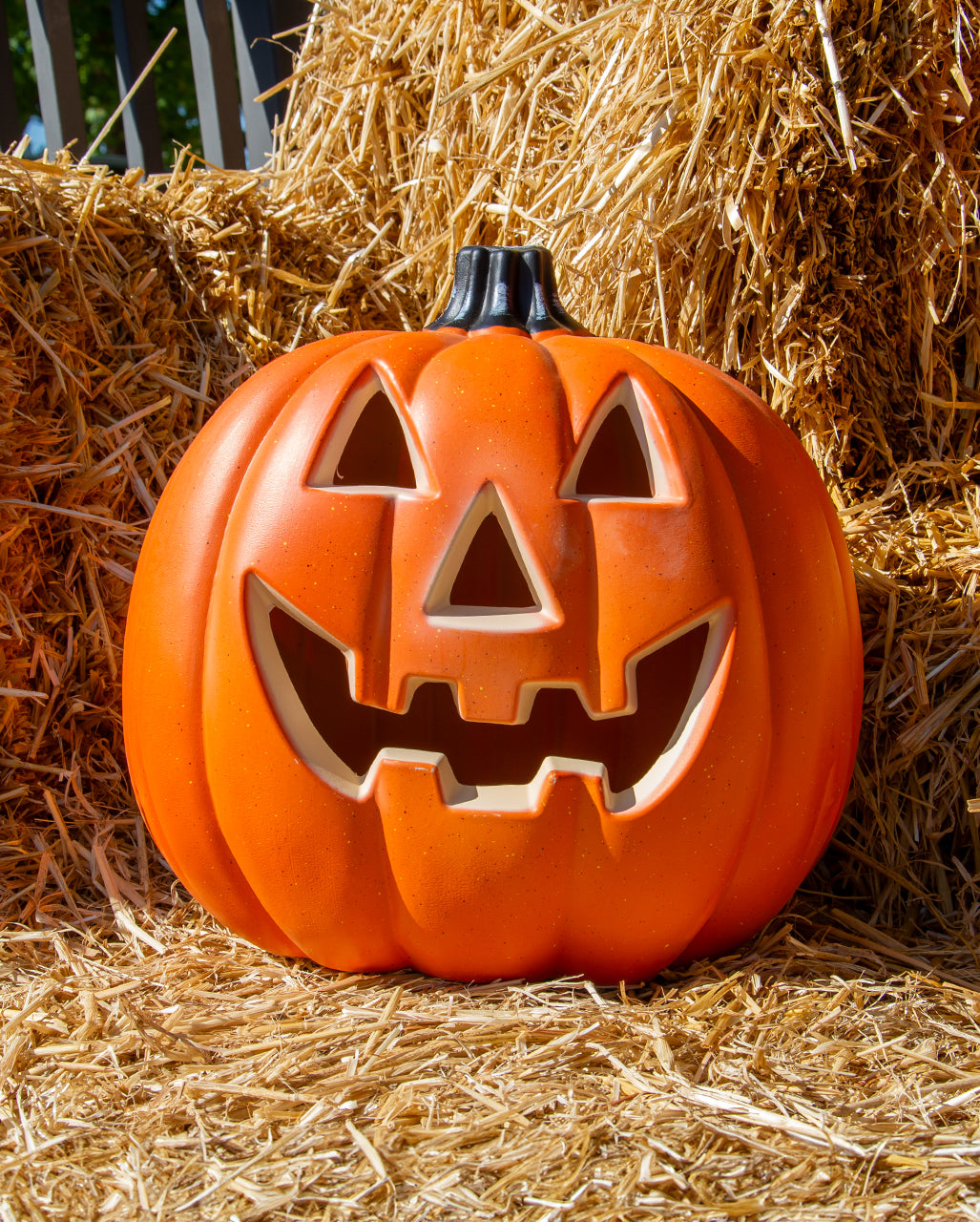 Grinning Halloween Pumpkin With Light 32cm