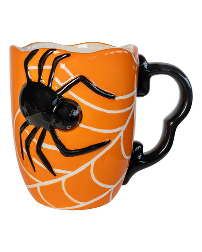 Large Halloween Mug With Spider & Spider Web 500ml