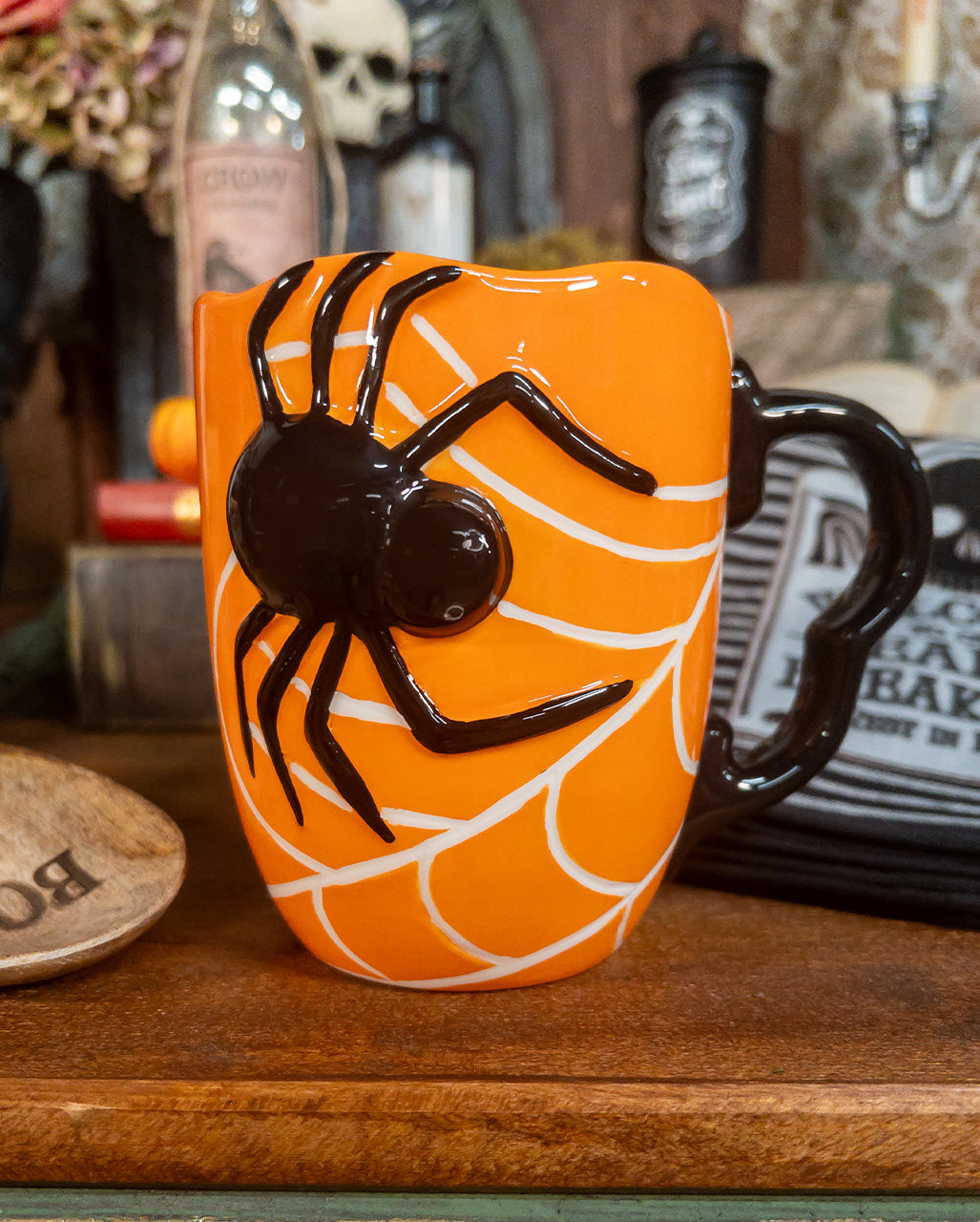 Large Halloween Mug With Spider & Spider Web 500ml