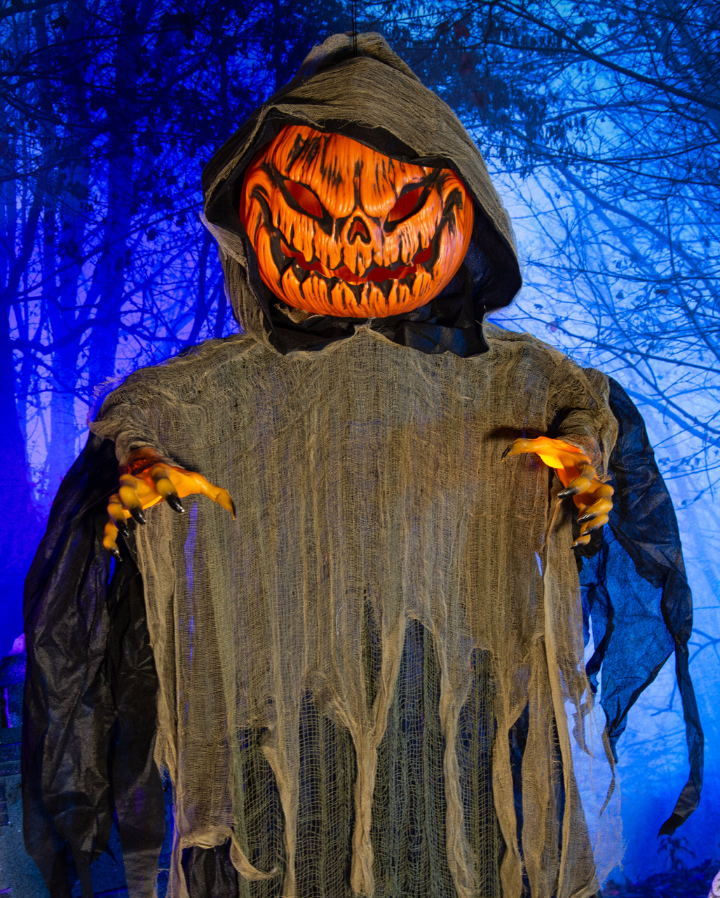Large Pumpkin Monster Hanging Figure With Light & Sound 215cm