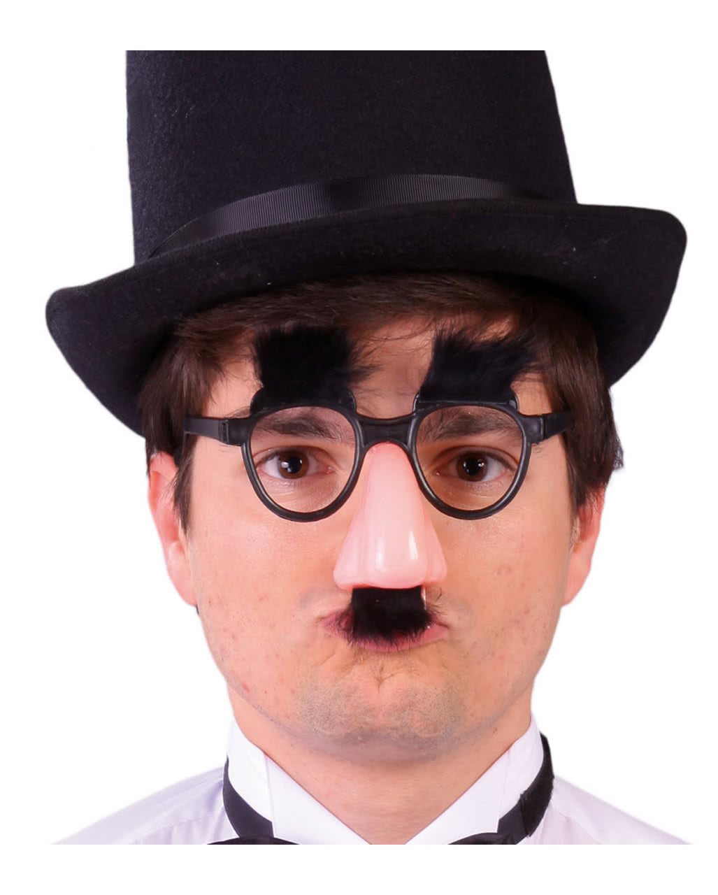 Scherznase mit Augenbrauen und Brille