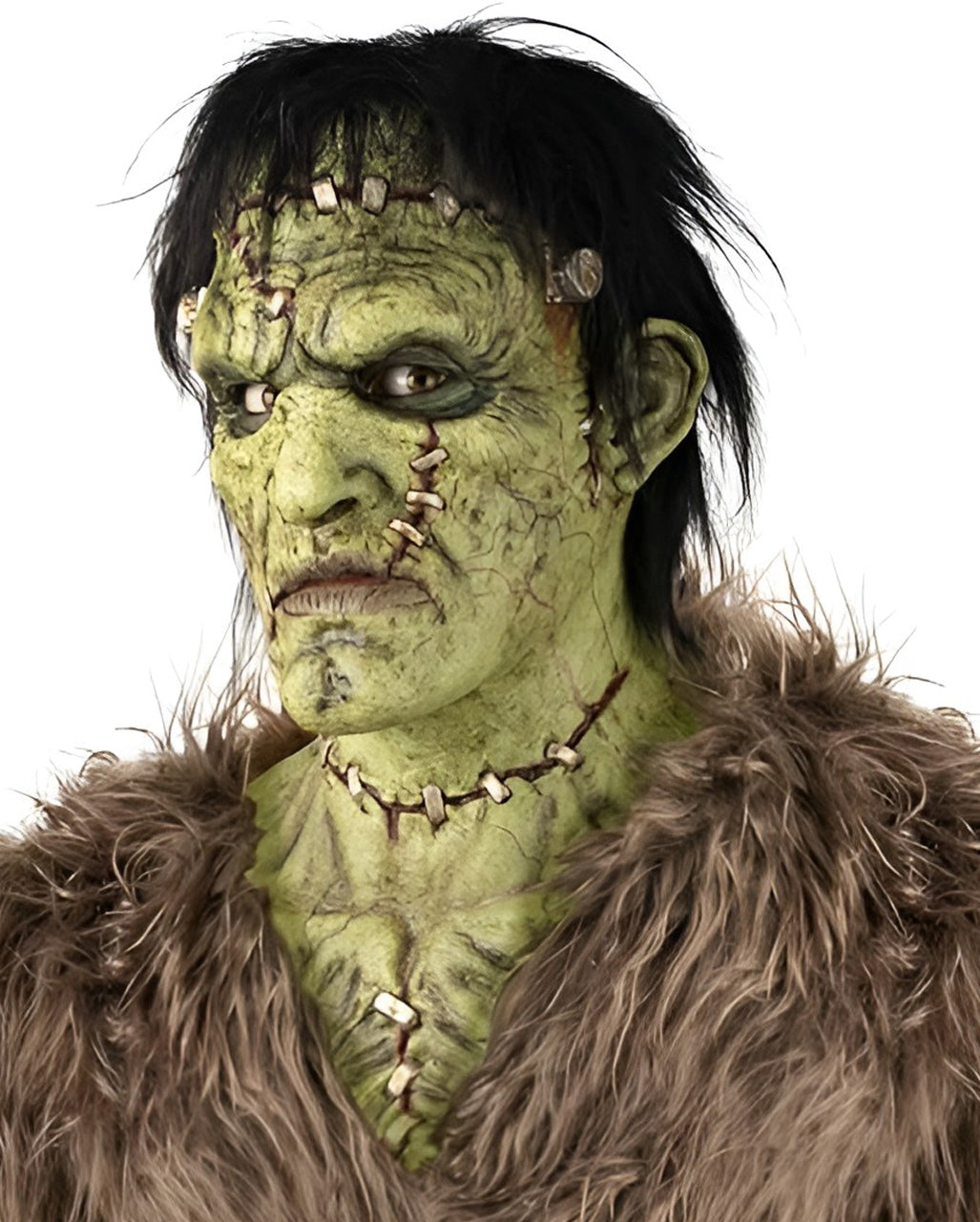 Masque vert de Frankenstein avec des cheveux