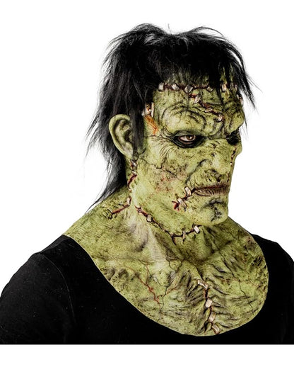 Masque vert de Frankenstein avec des cheveux