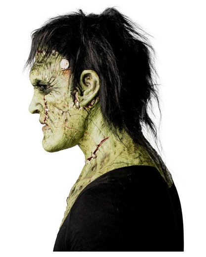 Masque vert de Frankenstein avec des cheveux