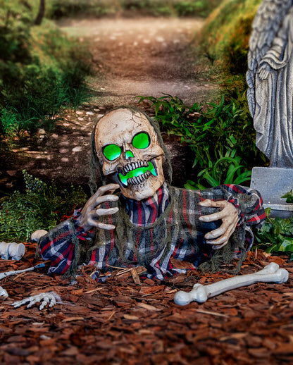 Gruwelijke Ghoul Grondbreker Met Beweging, Licht & Geluid