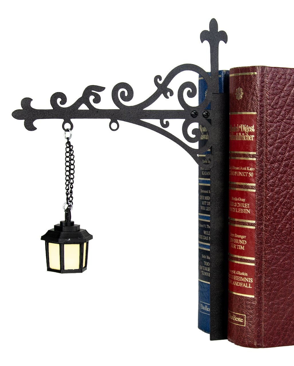 Halloween Bookshelf Lamp with Lantern & LED Lighting, 22.5 cm