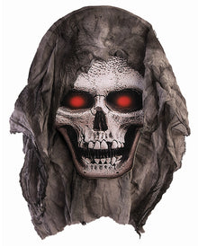 Totenkopf Wanddeko mit Fetzenstoff