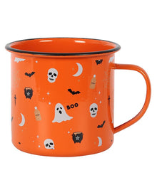 Halloween Emaille Tasse