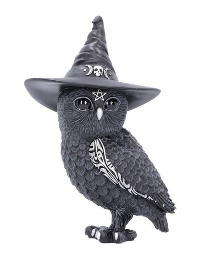 Walpurgisnacht Eule mit Hexenhut 30cm