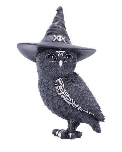 Walpurgisnacht Eule mit Hexenhut 13,5cm