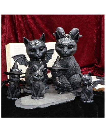 Walpurgisnacht Eule mit Hexenhut 13,5cm