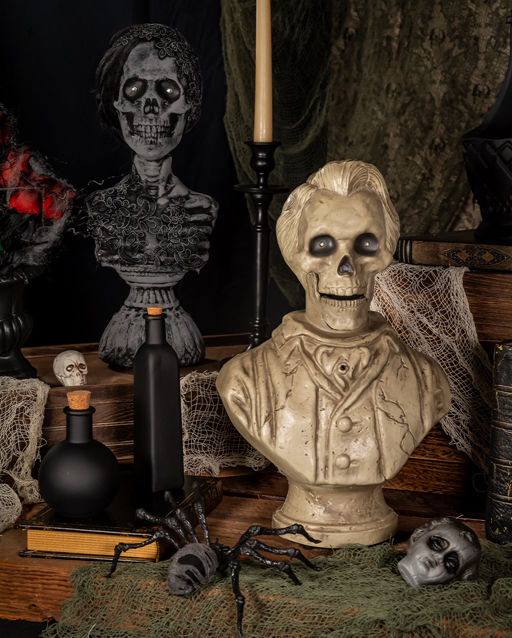 Halloween Fetzenstoff Grün 300x75cm