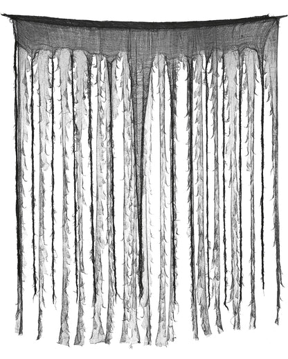 Halloween Rag Curtain Black/Grey 150 X 190 Cm