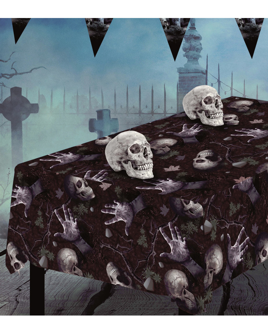 Halloween Graveyard Table Cloth