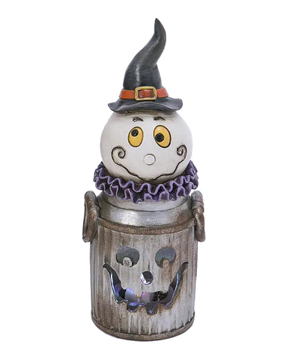 Halloween Ghost In Glowing Milk Jug 18cm